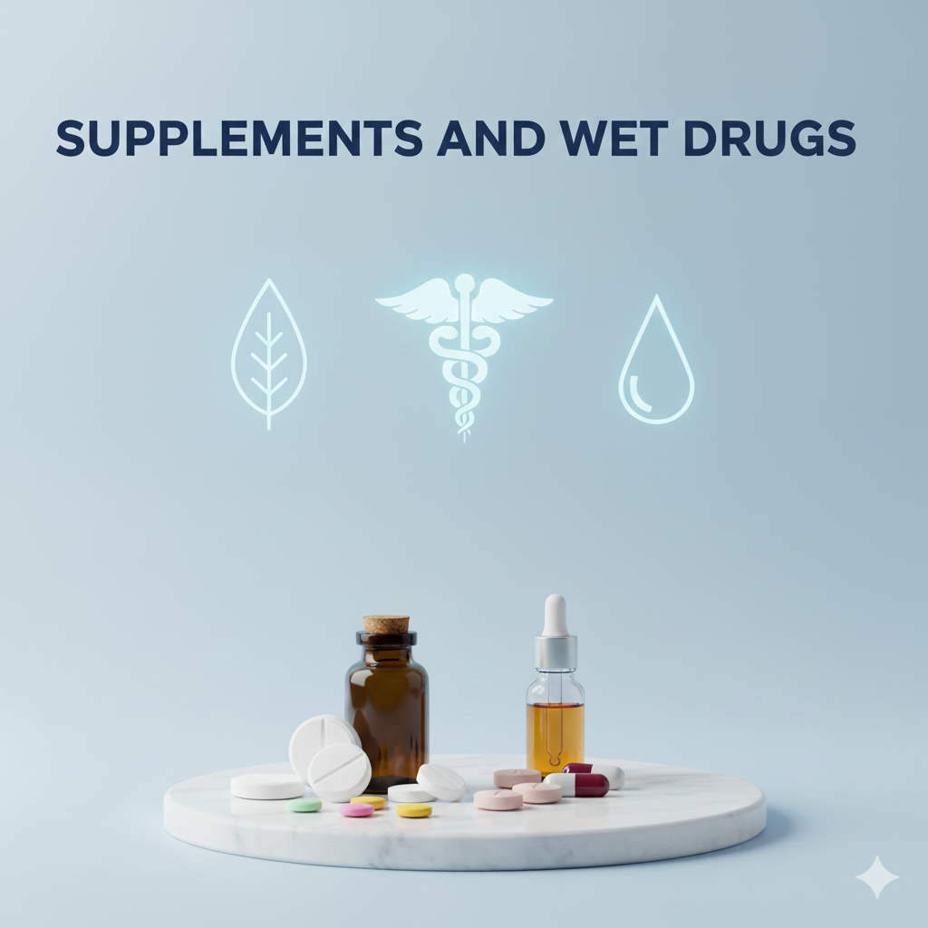 Supplements and Wet Drugs