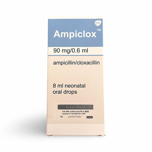 Ampiclox 90mg/0.6ml neonatal oral drops 8ml