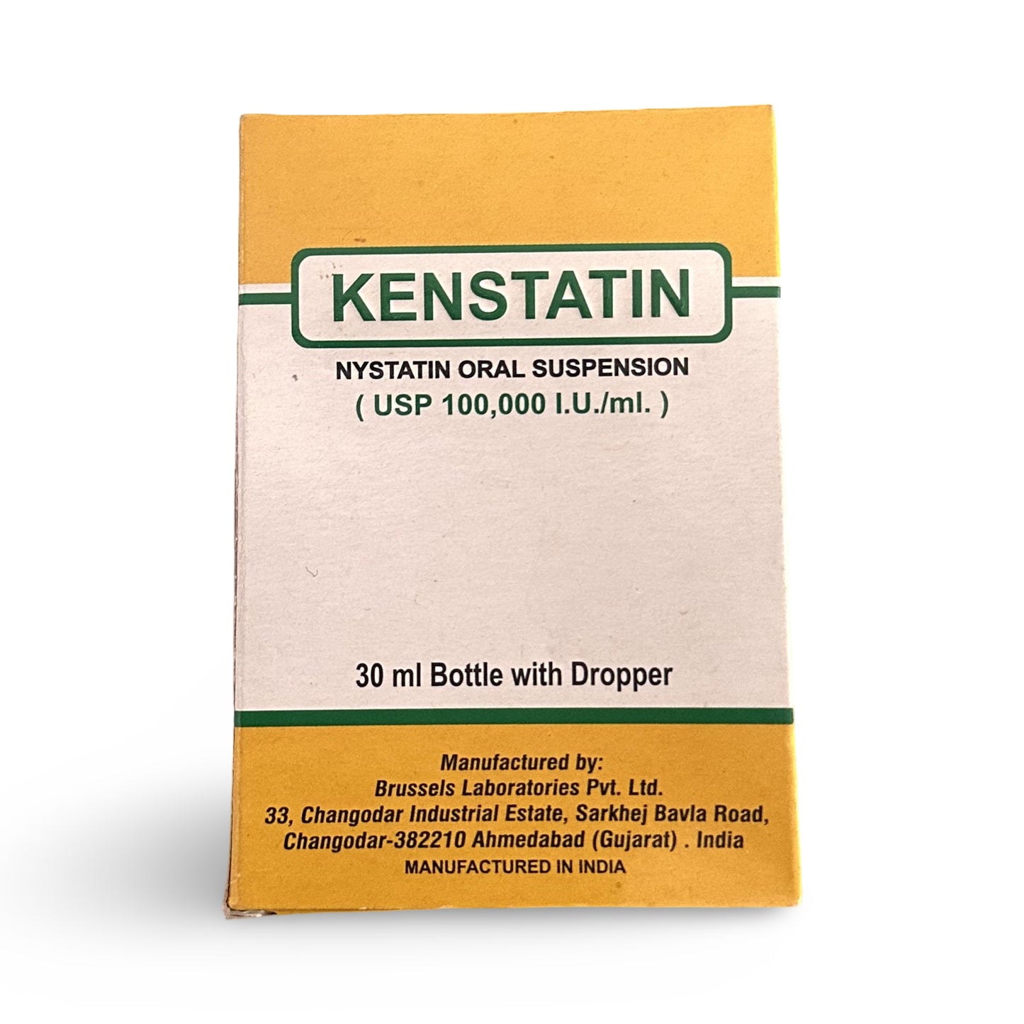 Kenstatin Nystatin Oral Suspension 30ml bottle with dropper