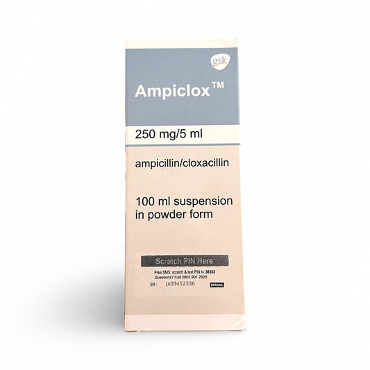Ampiclox 250mg/5ml 100ml Suspension in Powder form